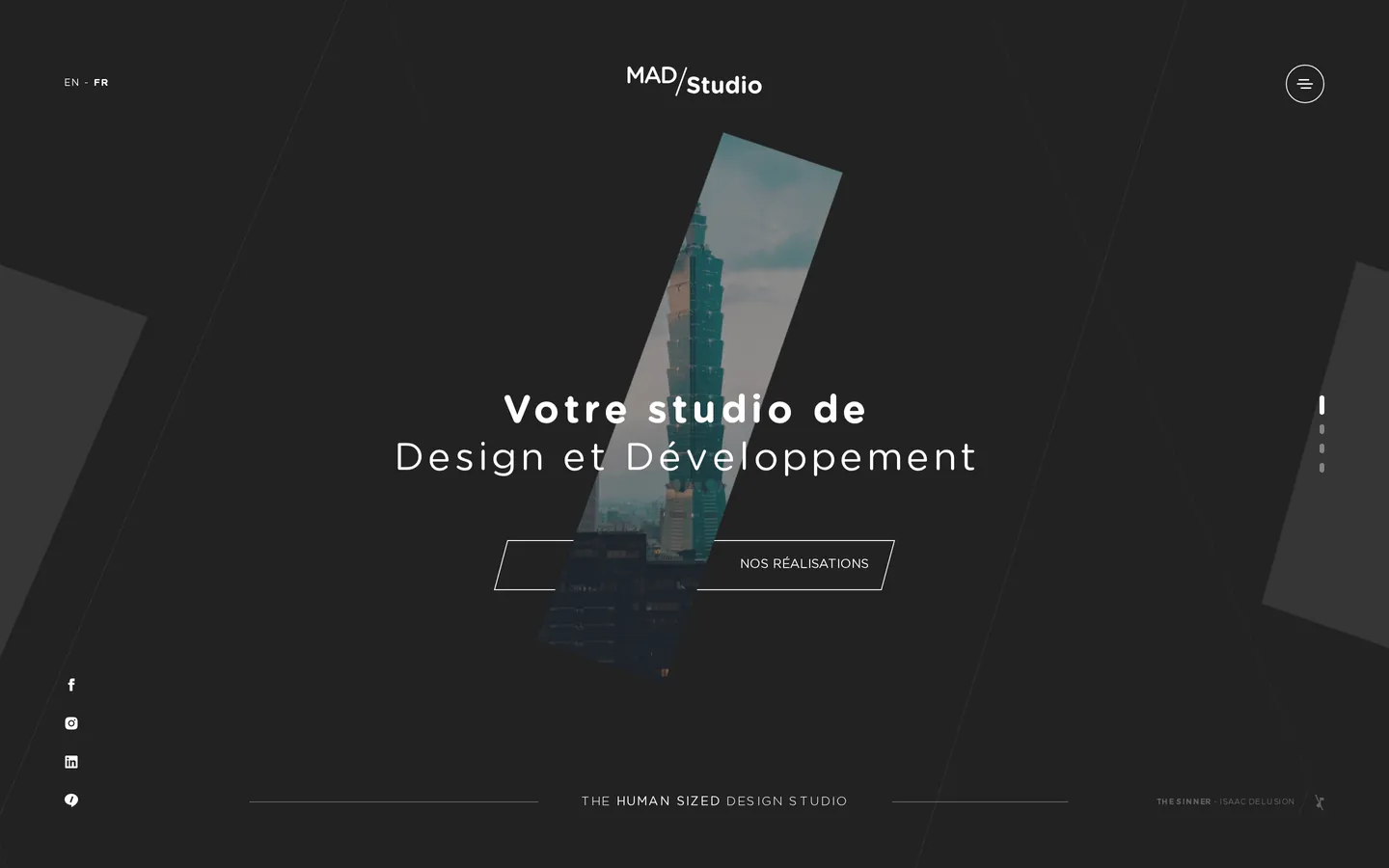 Capture du site mad.studio