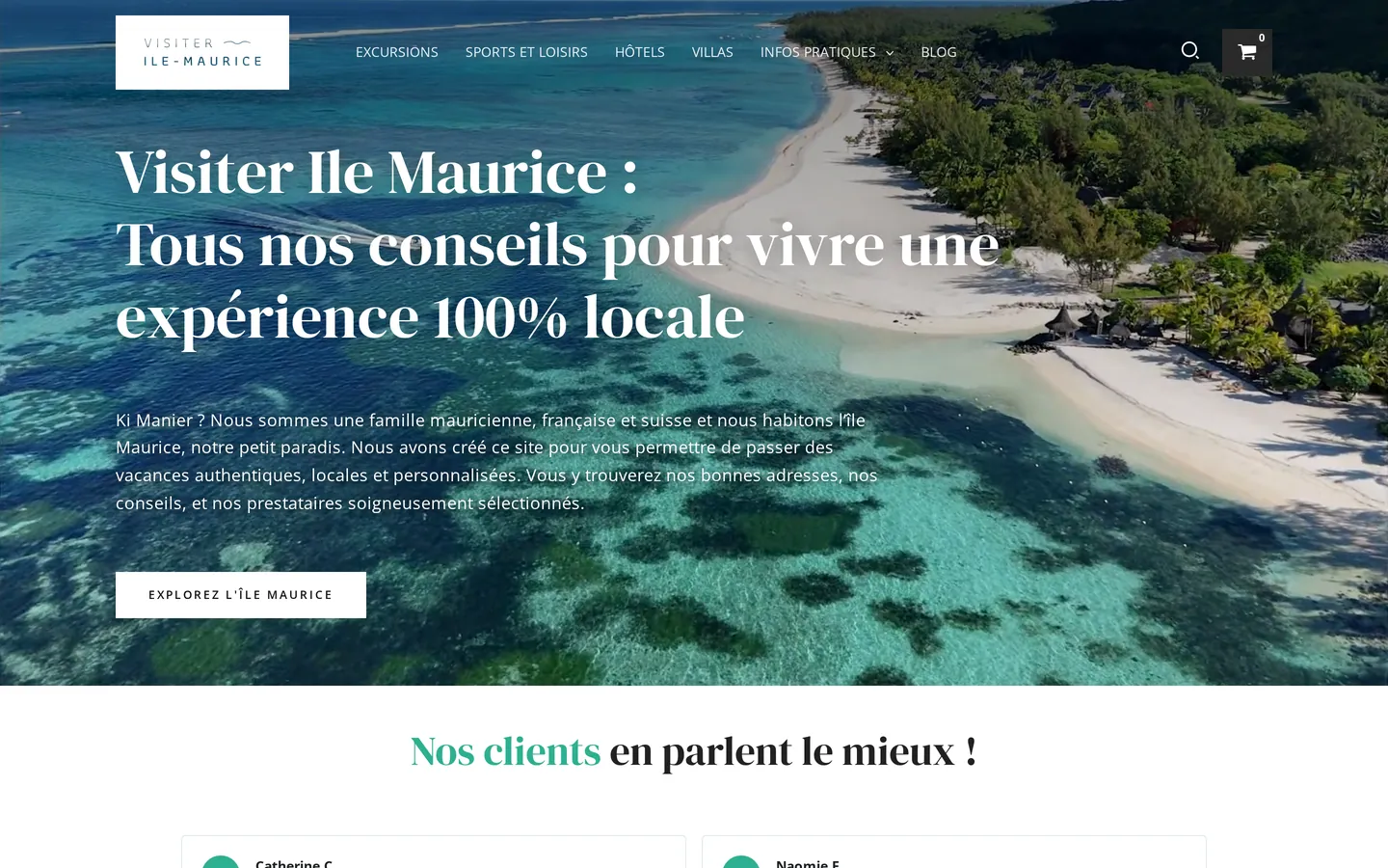Capture du site Visiter l'île Maurice